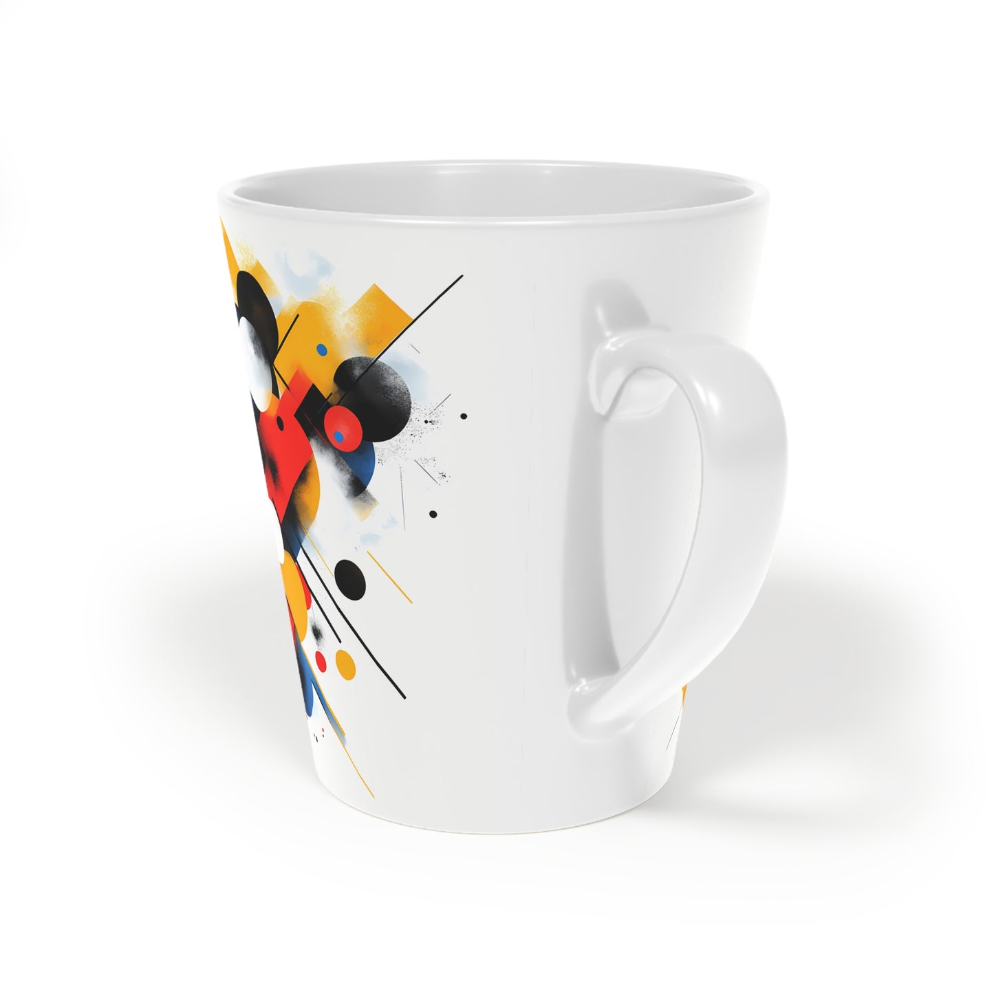 Colorful Abstract Latte Mug, Modern Art Cup, Coffee Lovers Gift, Unique Drinkware, Stylish Kitchen Decor, Birthday Present